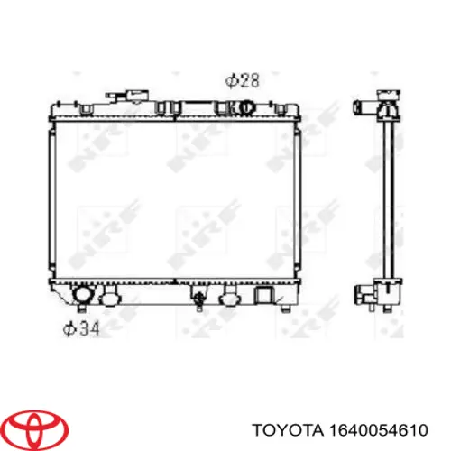 Comprar 164005B470 Toyota Radiador de auto