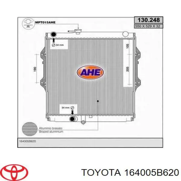 Radiador de água Toyota Hilux N