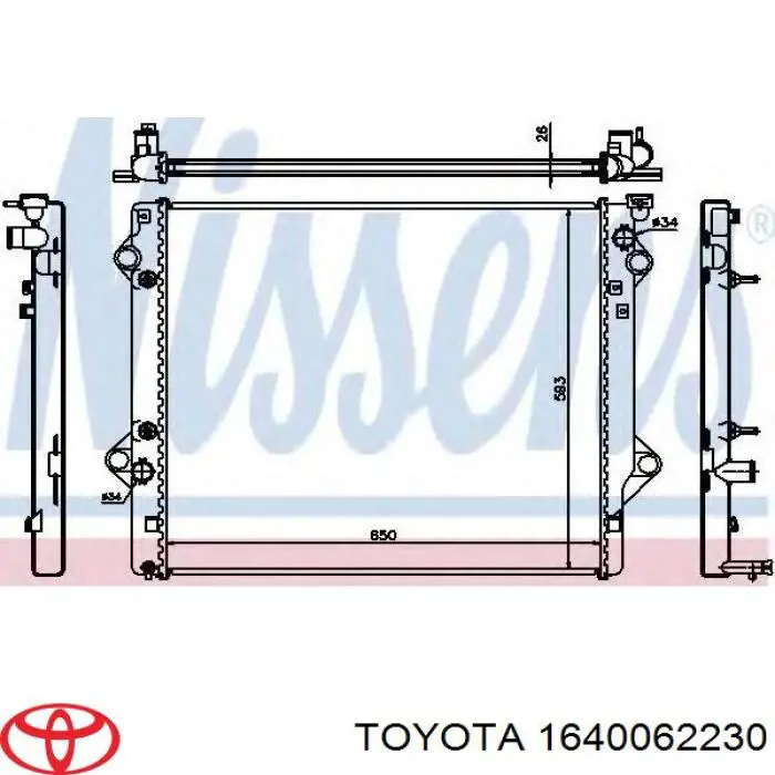 Água radiador Toyota 1640062230 precio, desde 117,49 EUR