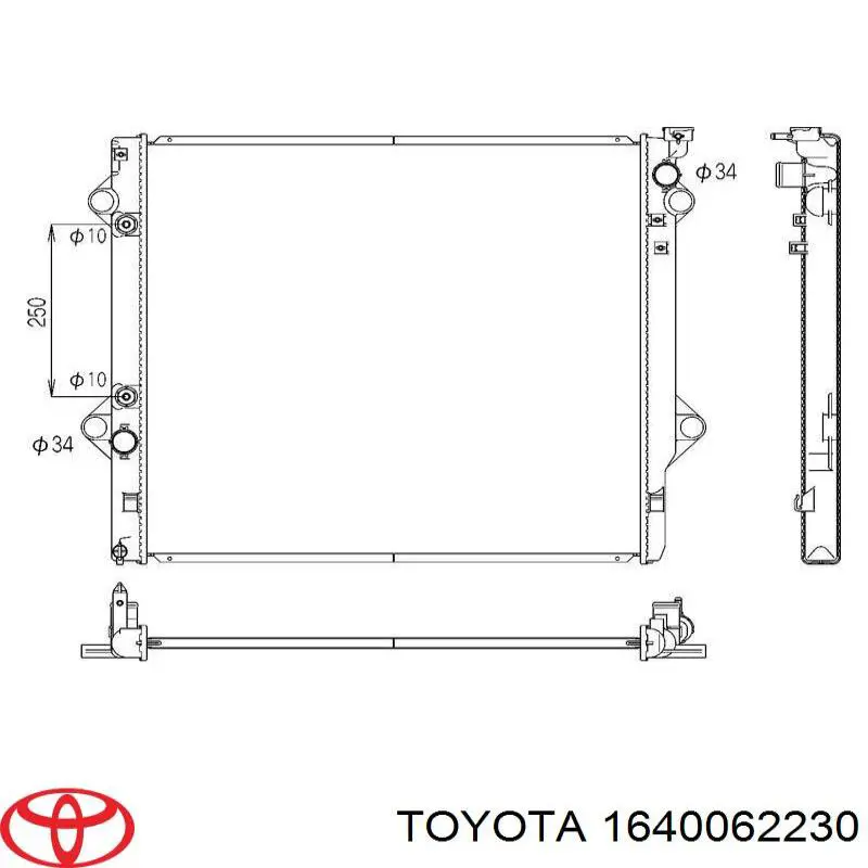 Comprar 1640062230 Toyota Radiador de auto