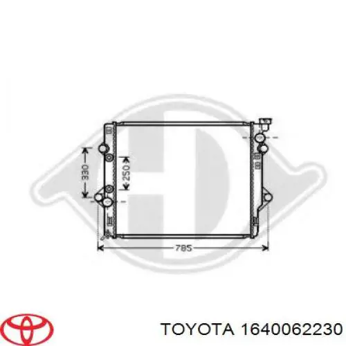 Radiador de água Toyota 1640062230