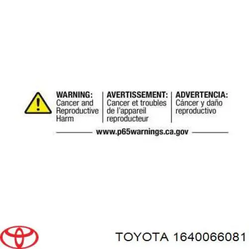 Água radiador Toyota 1640066071 precio, desde 638,07 EUR