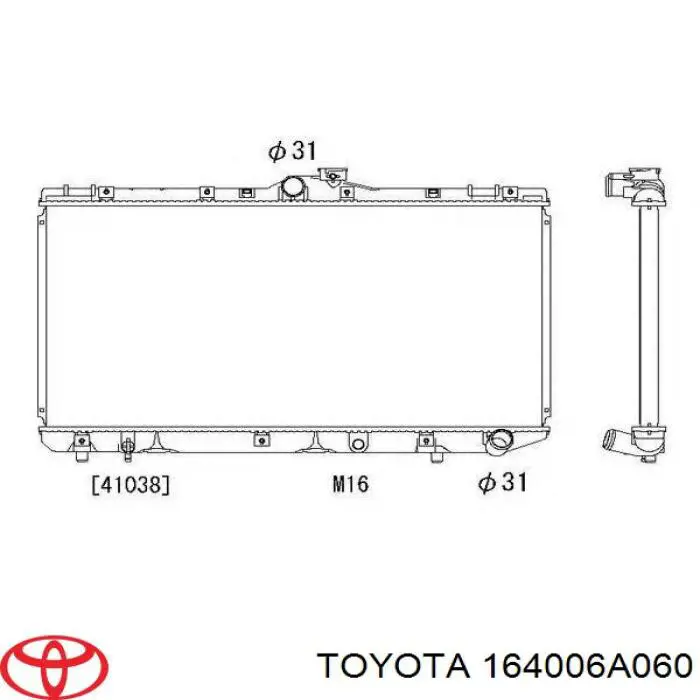 164006A060 Toyota radiador