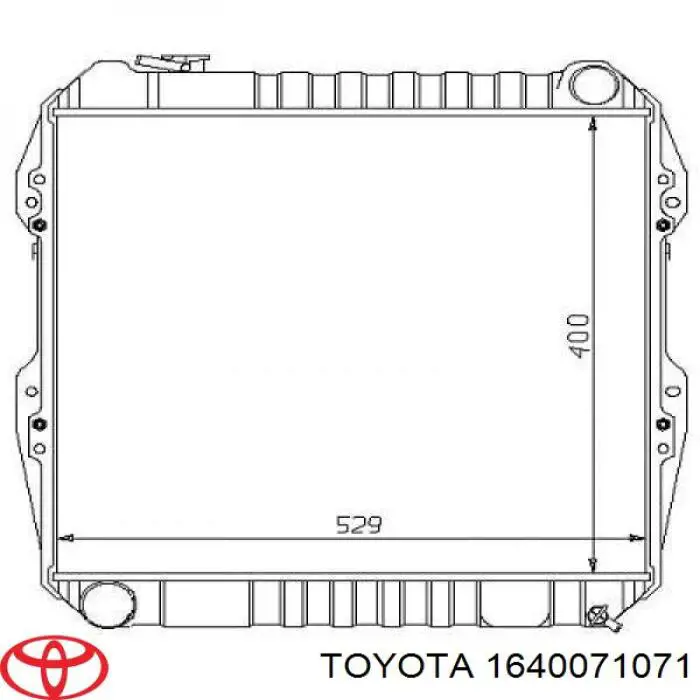 1640071071 Toyota radiador refrigeración del motor