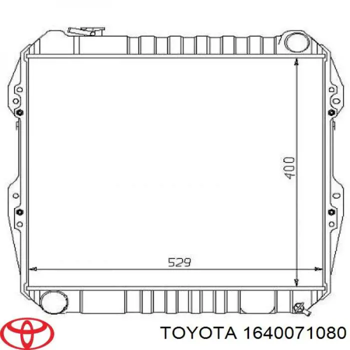 1640071080 Toyota radiador refrigeración del motor