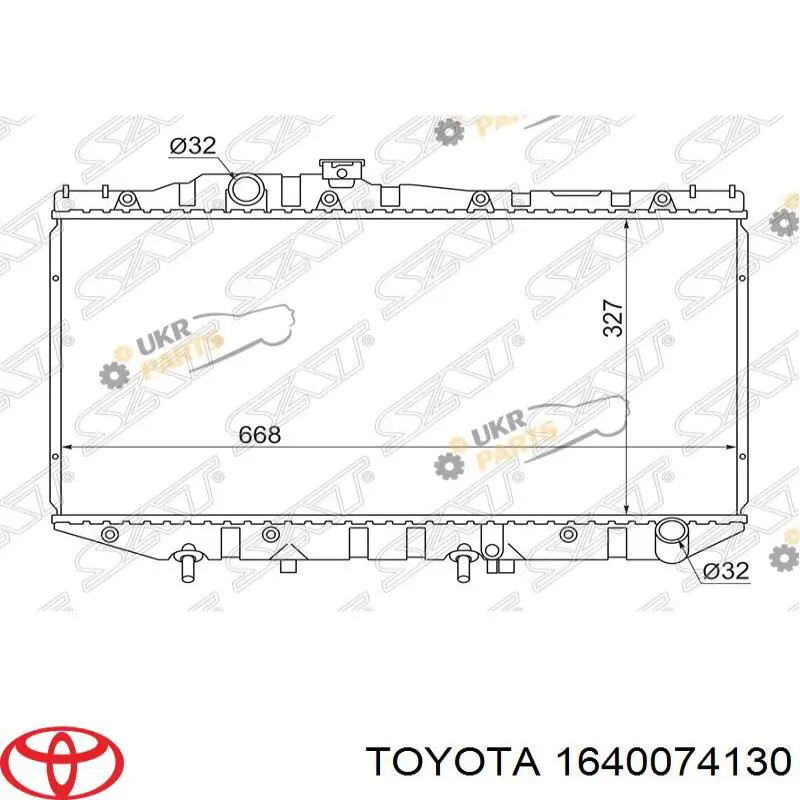 16400-74130 Toyota radiador refrigeración del motor