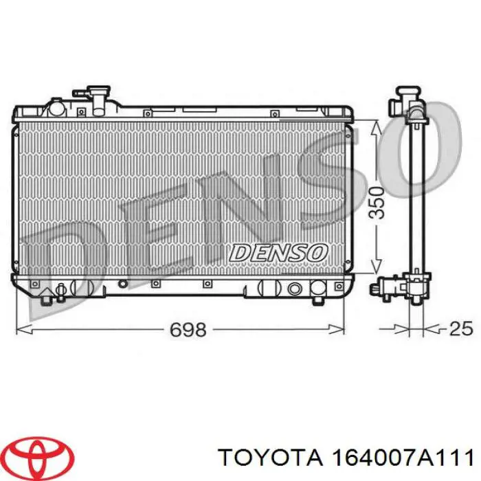 Água radiador Toyota 164007A111 precio, desde 108,54 EUR