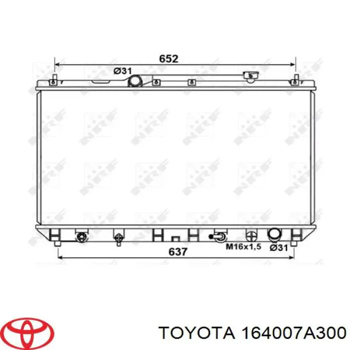 164007A300 Toyota radiador
