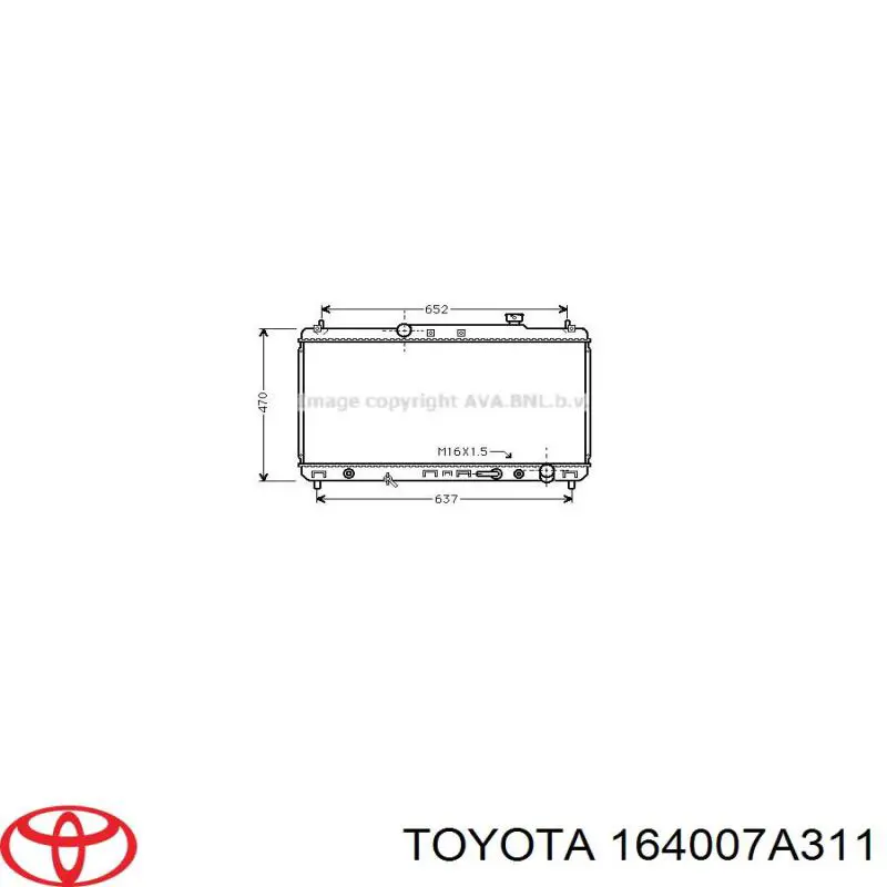 164007A311 Toyota radiador