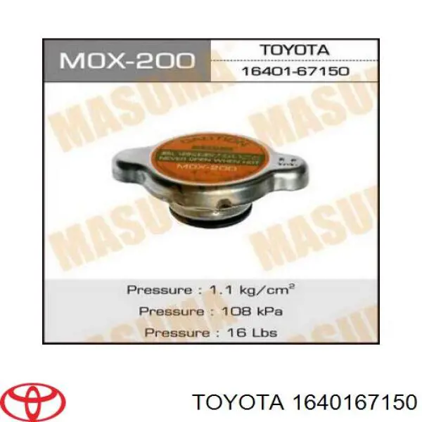 Comprar 1640167150 Toyota Tapa radiador