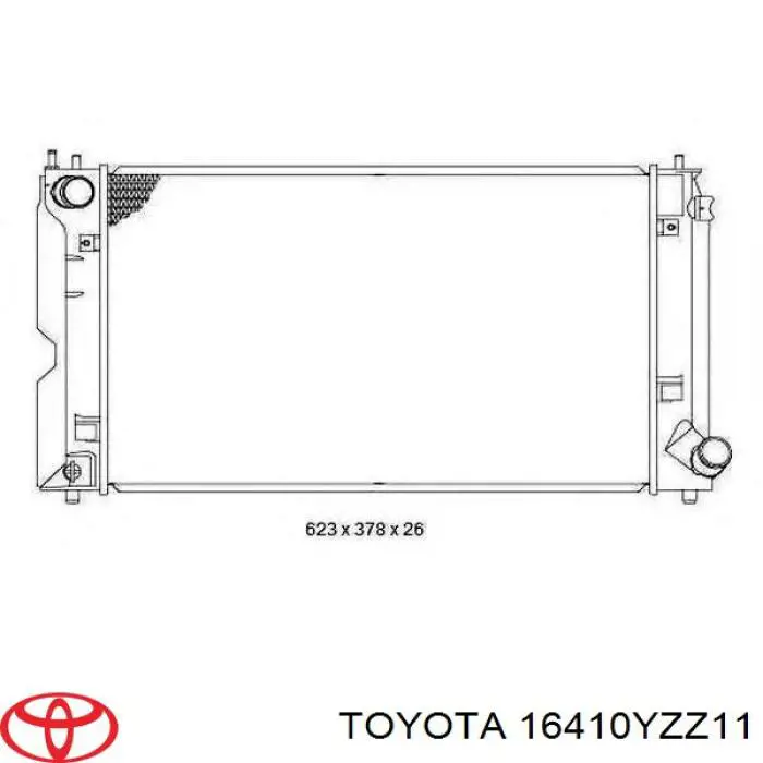 Água radiador Toyota 16410YZZ11 precio, desde 84,22 EUR