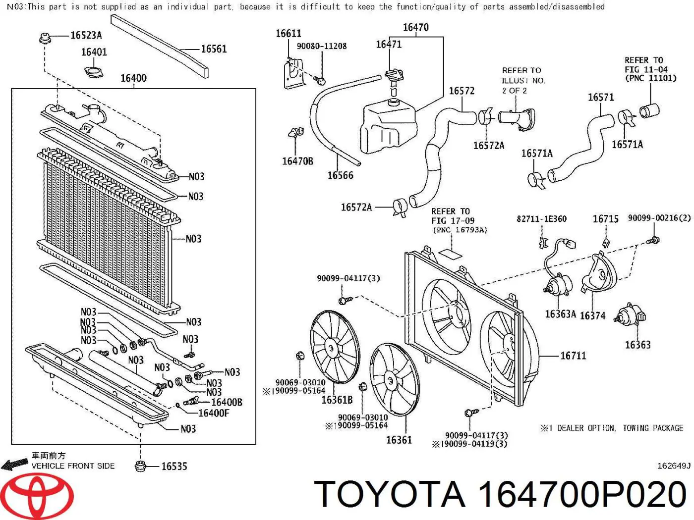 Botella de refrigeración para Toyota Camry (V40)