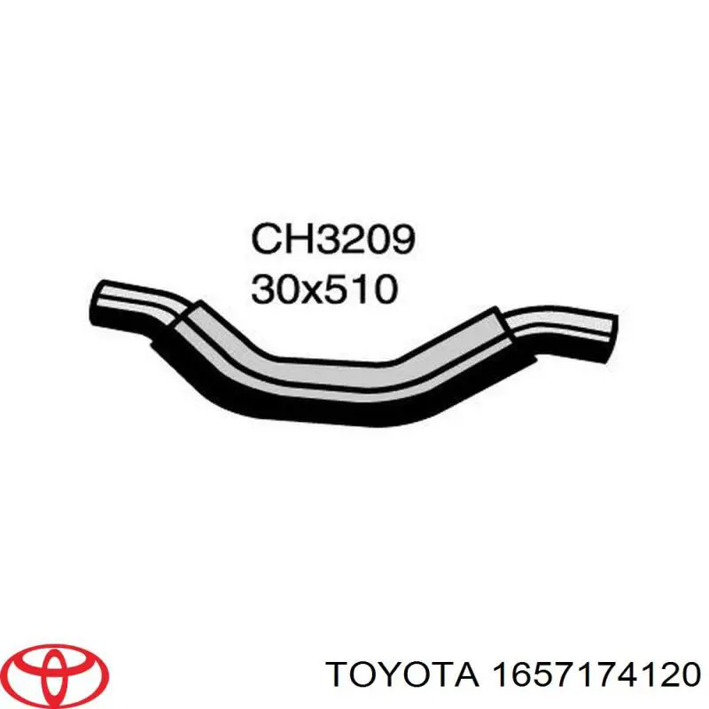 1657174120 Toyota manguera (conducto del sistema de refrigeración)