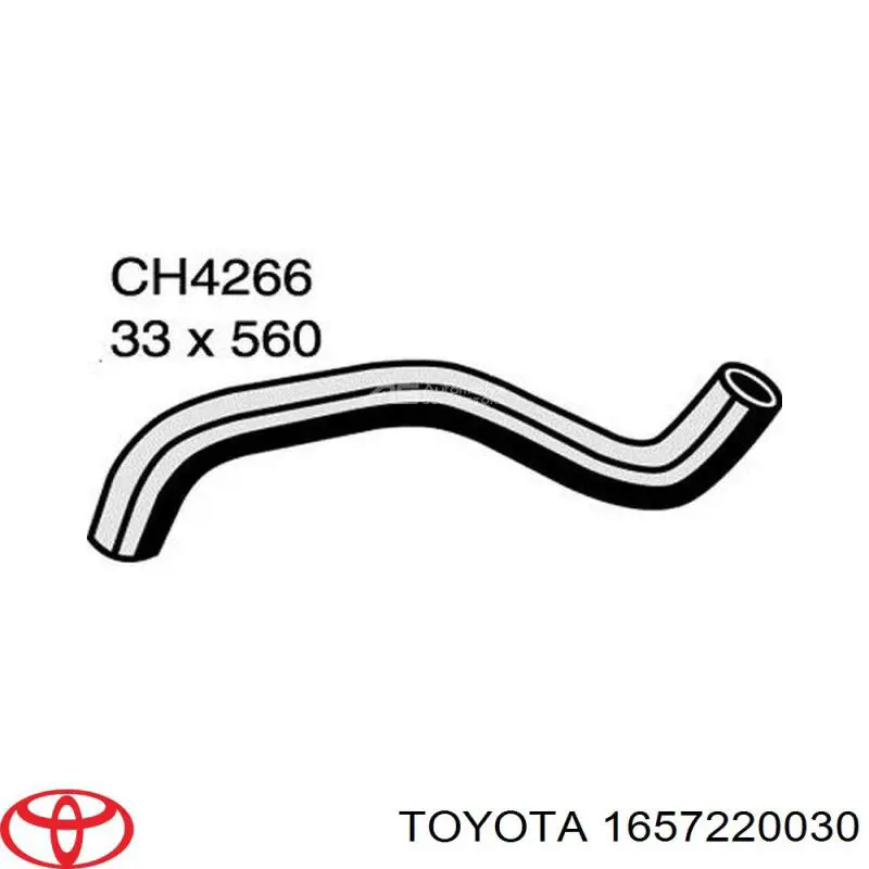 1657220030 Toyota manguera refrigerante para radiador inferiora