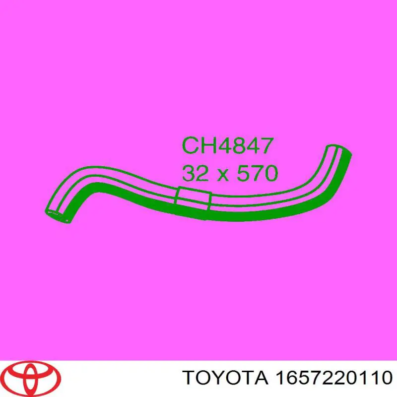 1657220110 Toyota manguera refrigerante para radiador inferiora