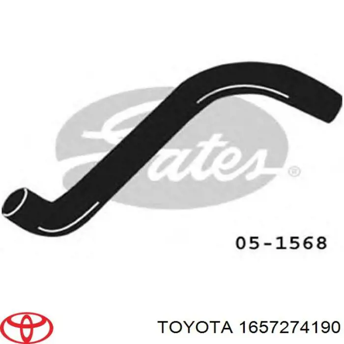 1657274190 Toyota manguera refrigerante para radiador inferiora