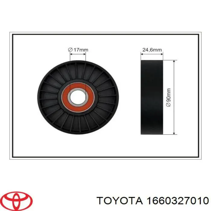 Comprar 1660327010 Toyota Polea tensora, correa poli V