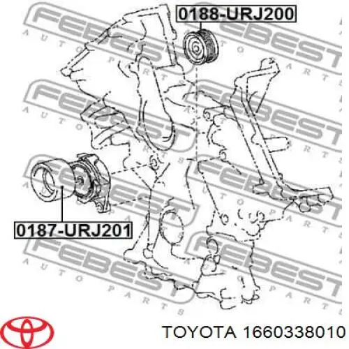 1660338010 Toyota polea inversión / guía, correa poli v