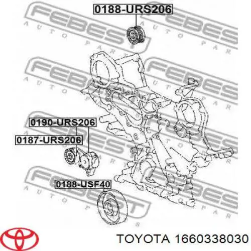 1660338030 Toyota polea inversión / guía, correa poli v