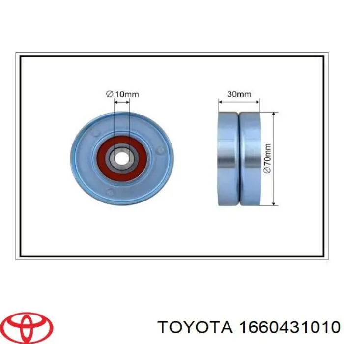 1660431010 Toyota Polea guía correa poli V