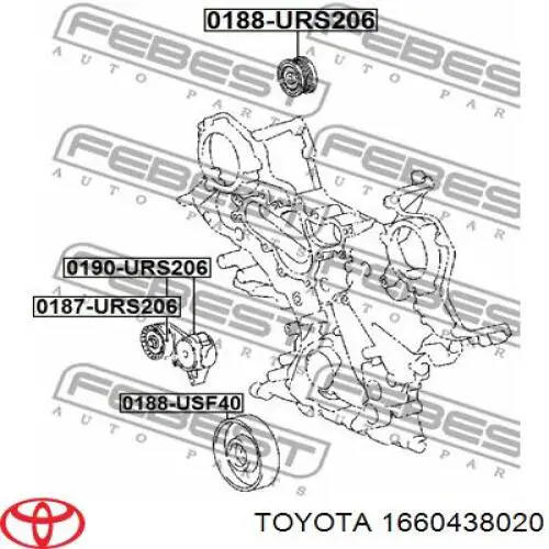 Comprar 1660438020 Toyota Polea inversión/guía, correa poli V