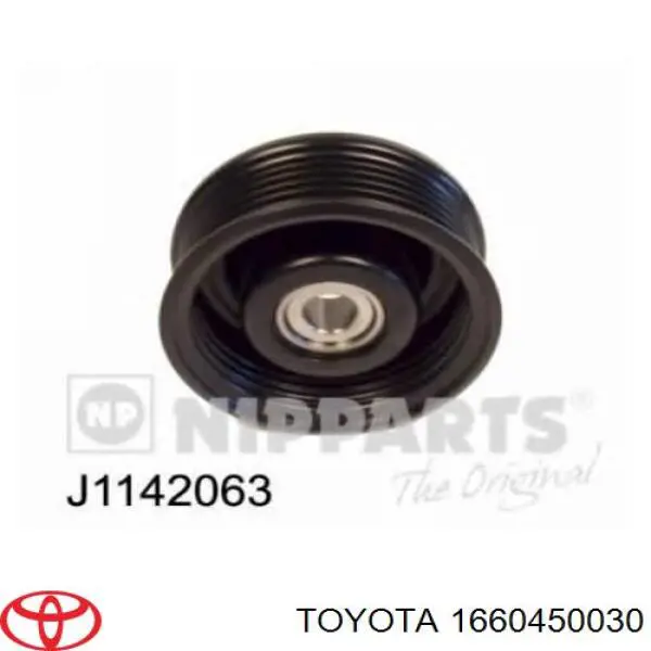 Comprar 1660450030 Toyota Polea inversión/guía, correa poli V