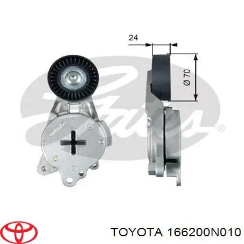 Rodillo tensor, correa poli V para Toyota Corolla (E15)