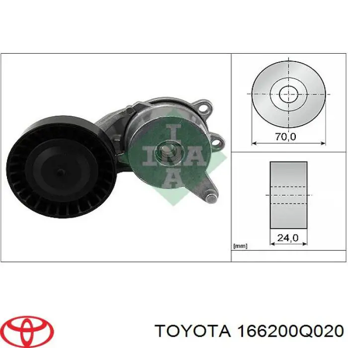 Tensor de la correa trapecial Toyota 166200Q020 precio, desde 283,02 EUR