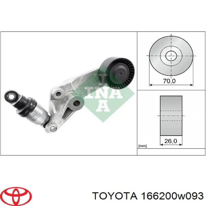 Tensor de correa, correa poli V Toyota Corolla E12