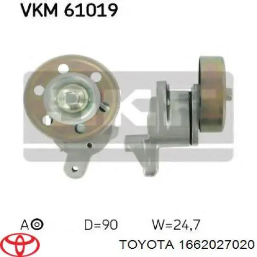 Comprar 1662027020 Toyota Tensor de correa poli V 