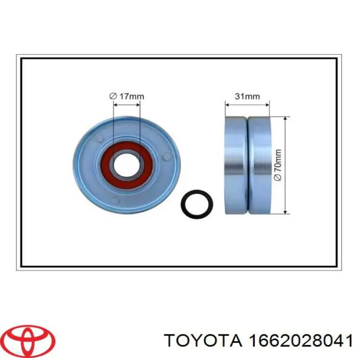 Comprar 1662028041 Toyota Tensor de correa poli V 