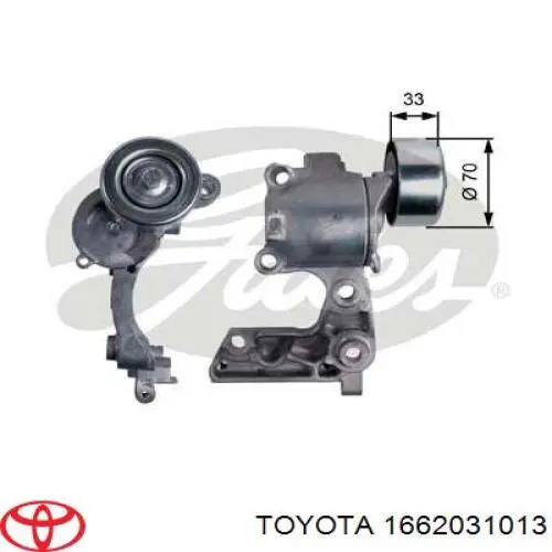 Tensor de correa poli V 1662031013 Toyota