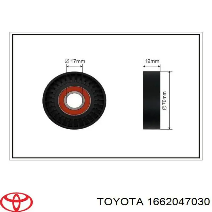 Tensor de la correa trapecial Toyota 1662047030 precio, desde 81,31 EUR