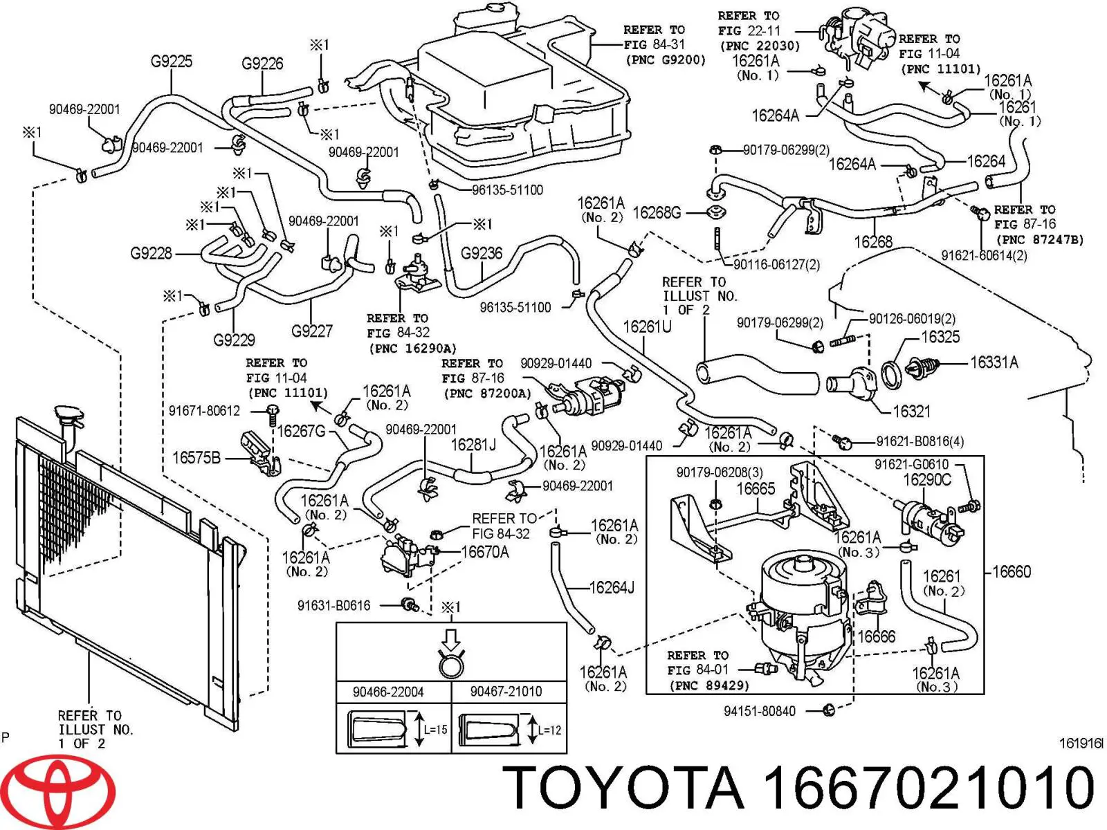 Válvula de control de refrigerante TOYOTA 1667021010