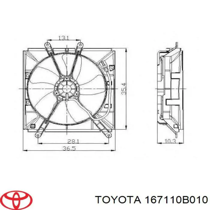 Radiador de agua Toyota 167110B010 precio, desde 195,46 EUR