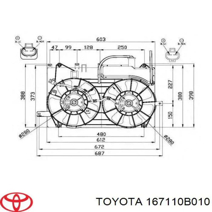 Comprar 167110B010 Toyota Bastidor, radiador