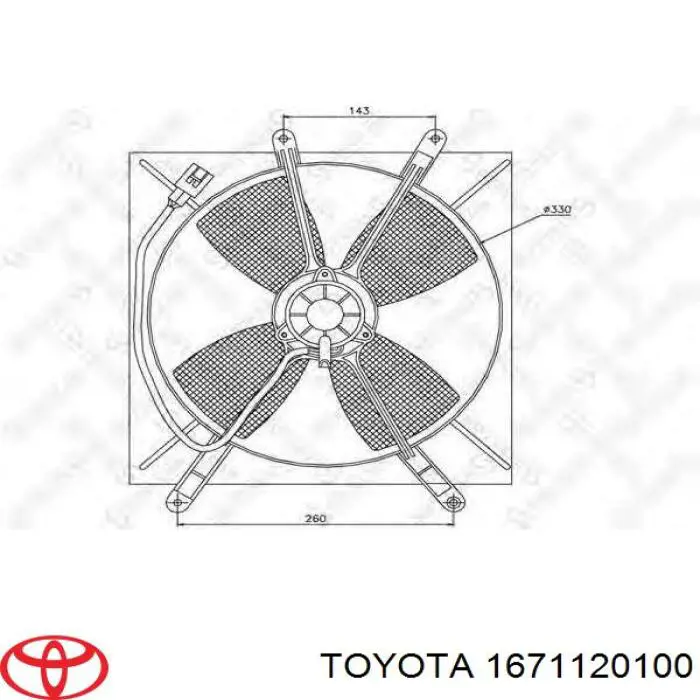 Difusor del radiador del aire acondicionado Toyota 1671120100 precio, desde 225,61 EUR