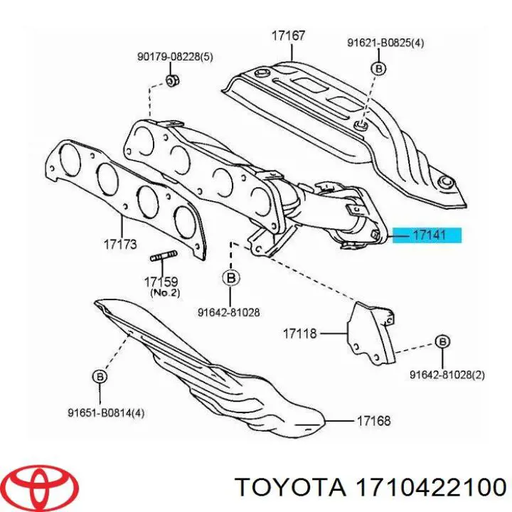 Comprar 1710422100 Toyota Colector de escape