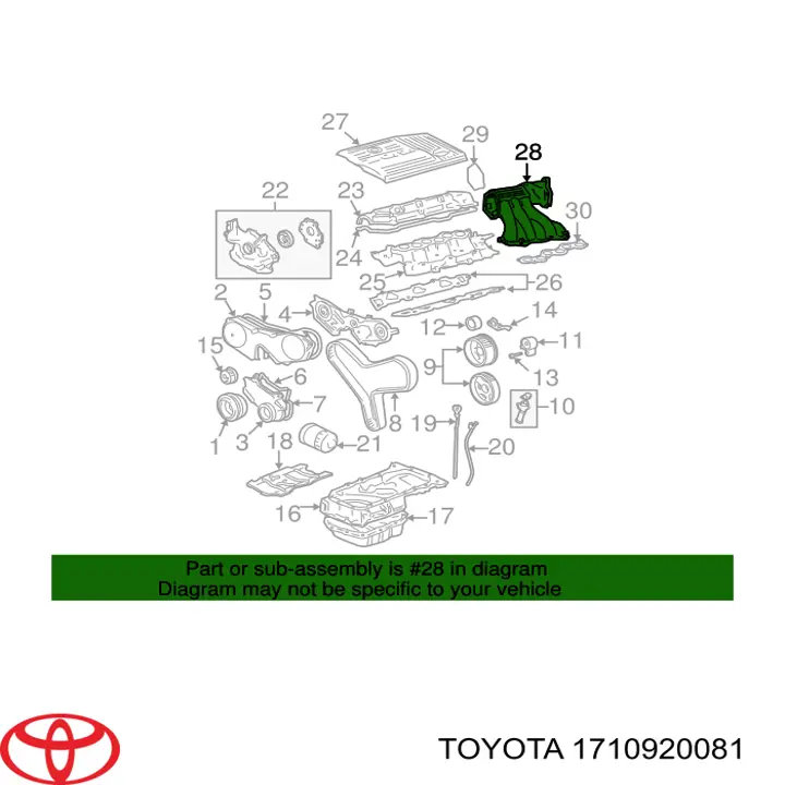 Colector de admisión superior Toyota 1710920071 precio, desde 578,07 EUR