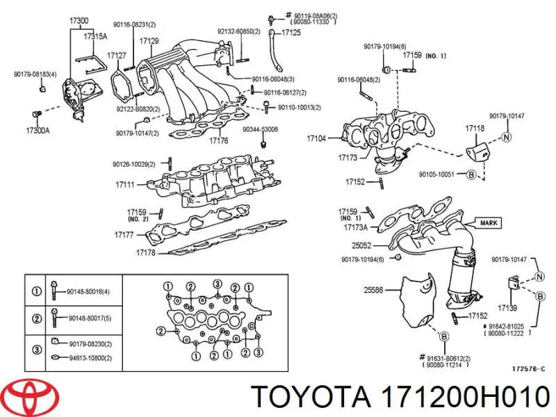 171200H010 Toyota colector de admisión