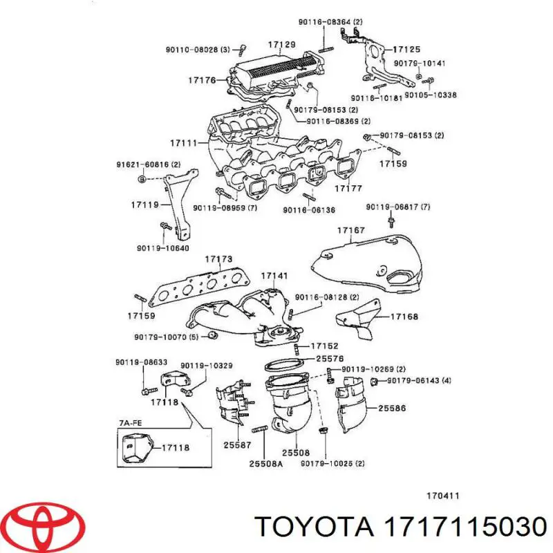 Junta de colector de admisión Toyota 1717115030 precio, desde 9,47 EUR