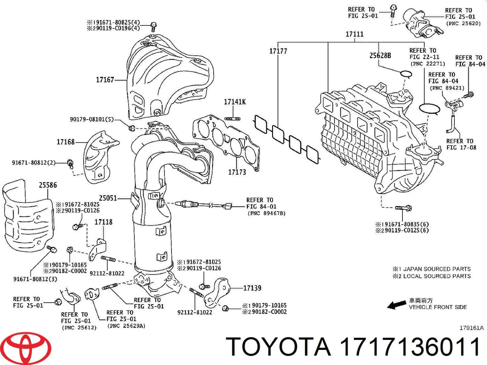 1717136011 Toyota junta de colector de admisión