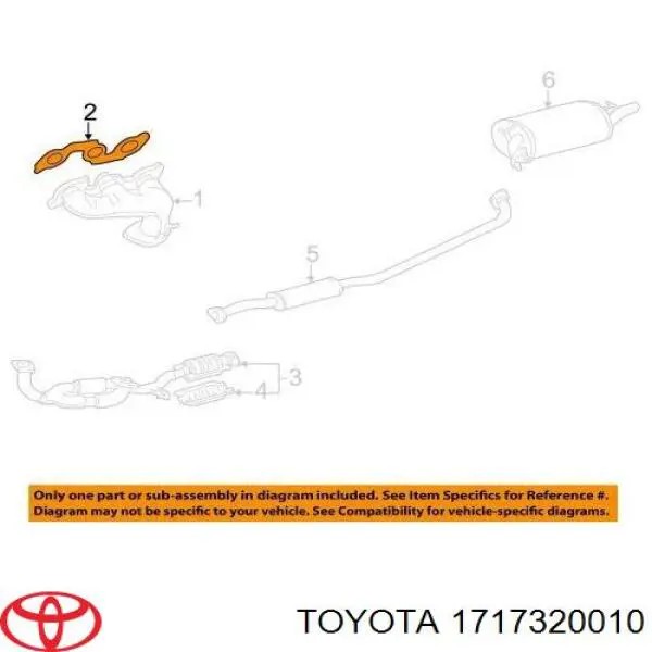 Junta colector escape Toyota 1717320010 precio, desde 16,46 EUR