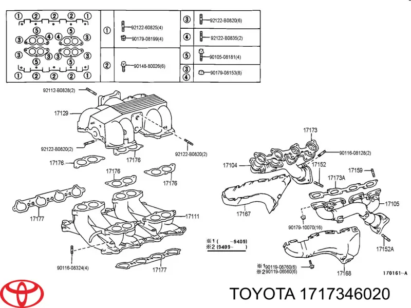 1717346020 Toyota junta de colector de escape