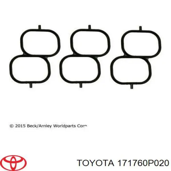 171760P020 Toyota junta, colector de admisión, superior
