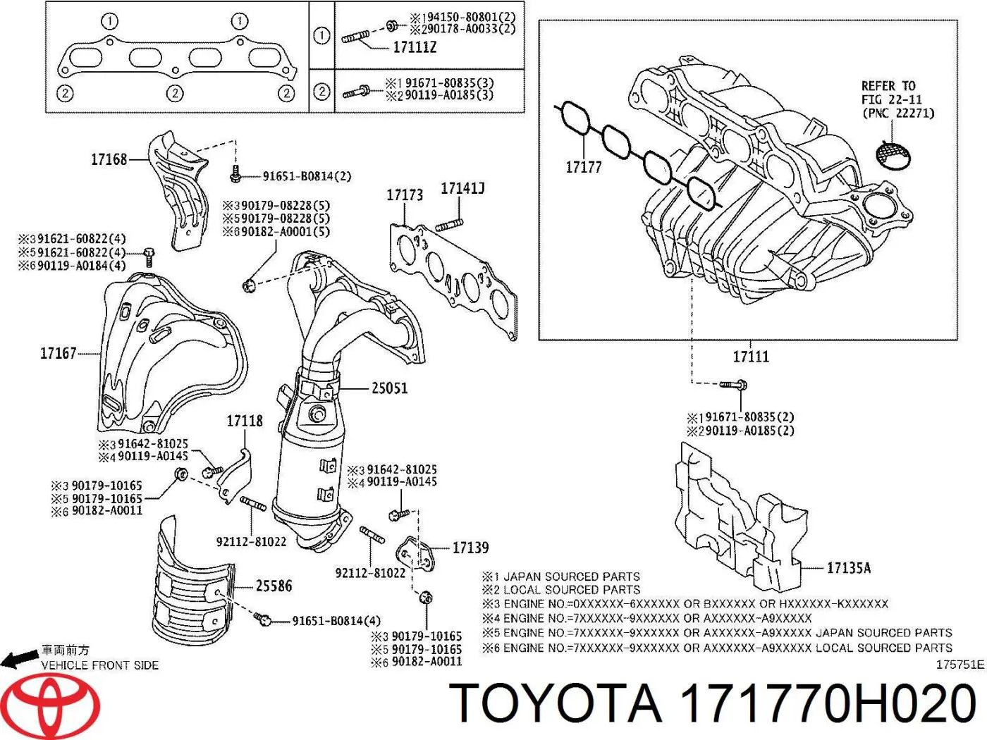 Junta, colector de admisión para Toyota Camry (V50)