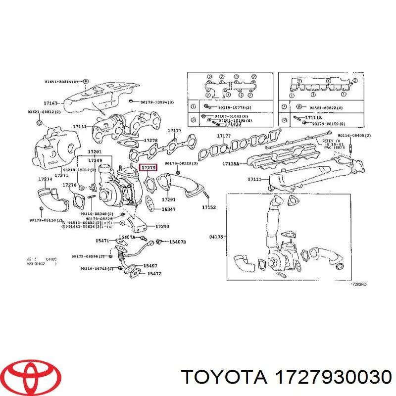 Junta del catalizador Toyota 1727930030 precio, desde 5,21 EUR