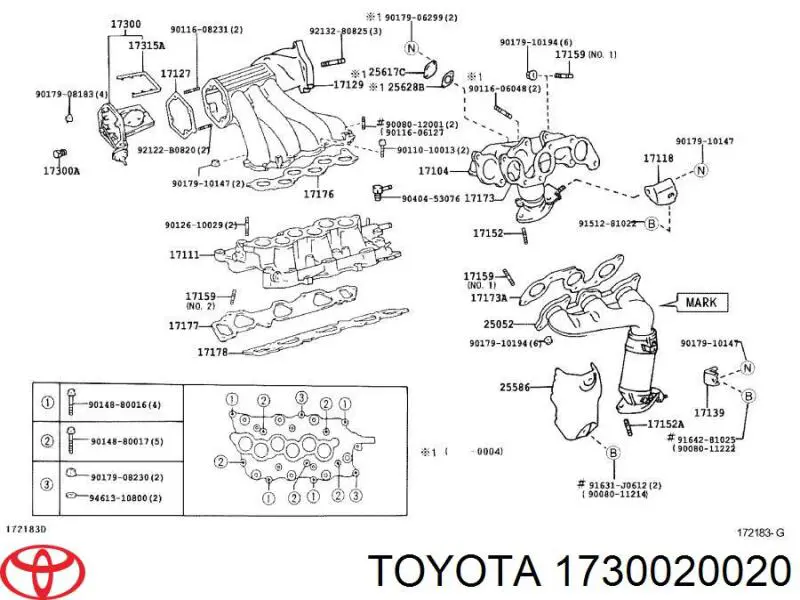 Válvula (actuador) del accionamiento de las mariposas del colector de admisión Toyota 1730020020 precio, desde 493,30 EUR