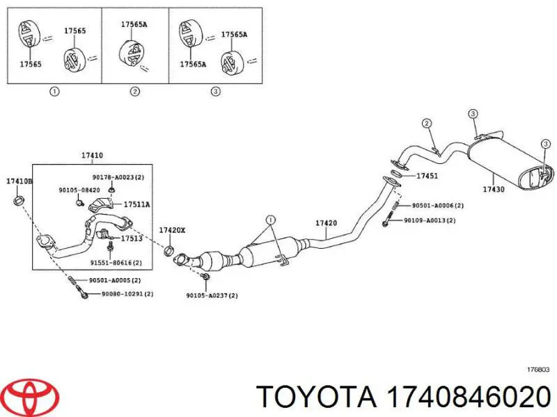 1740846020 Toyota Cola de escape