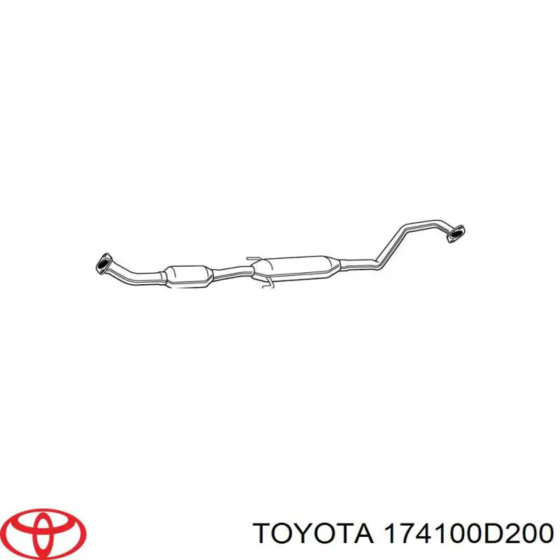Comprar 174100D200 Toyota Silenciador delantero